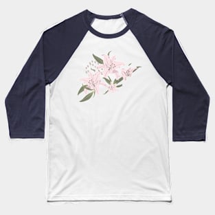 Colorful lilies flower pattern Baseball T-Shirt